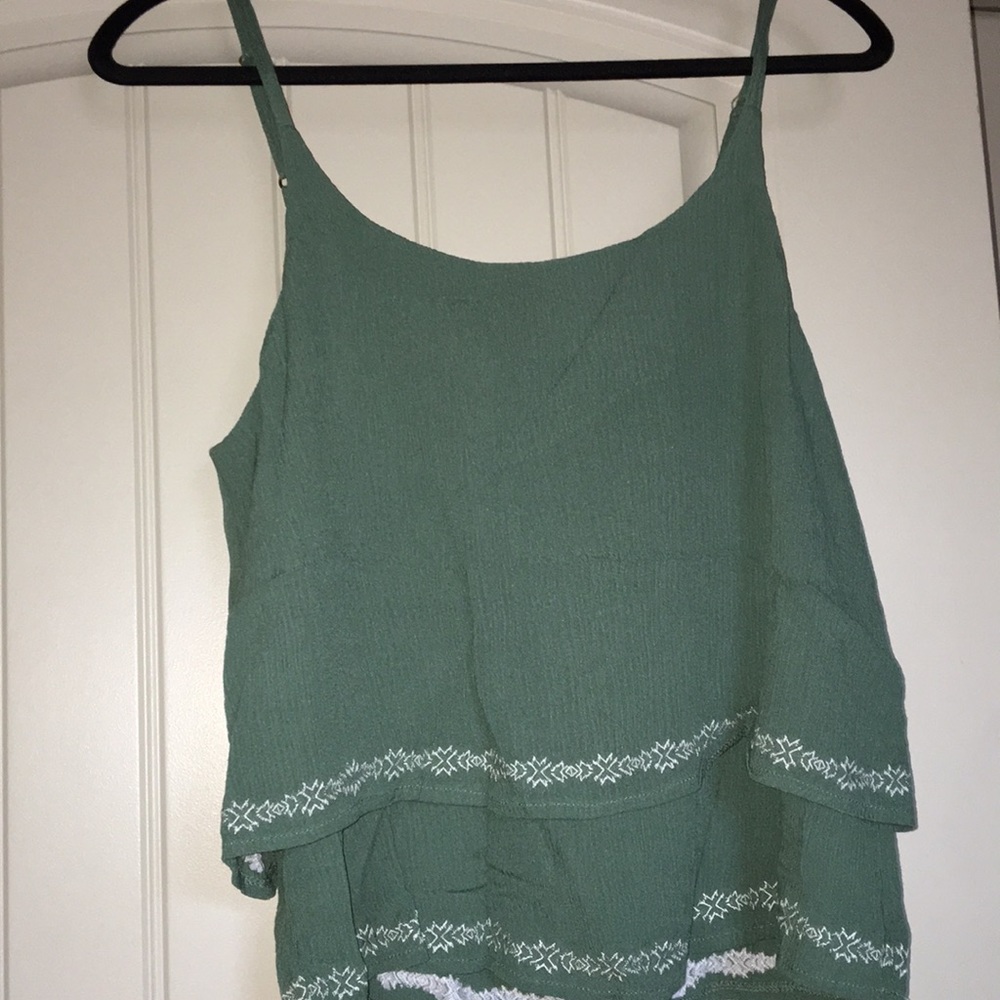 Francesca’s green detailed tank